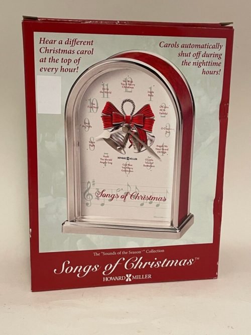 Howard Miller Songs of Christmas Table Clock 645820 Holiday Carol Chimes Quartz