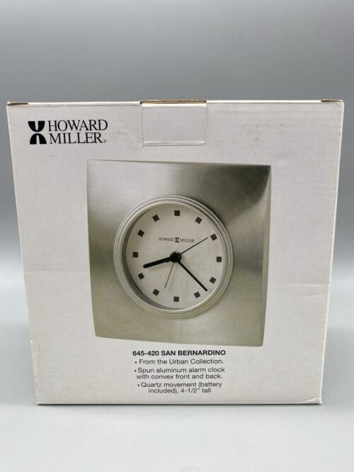 Howard Miller Table Alarm Clock 645-420 Quartz SAN BERNARDINO Urban Collection