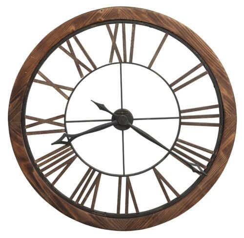 Howard Miller Thatcher Wall Clock 625623 Oversized Rusty Brown Metal Clock