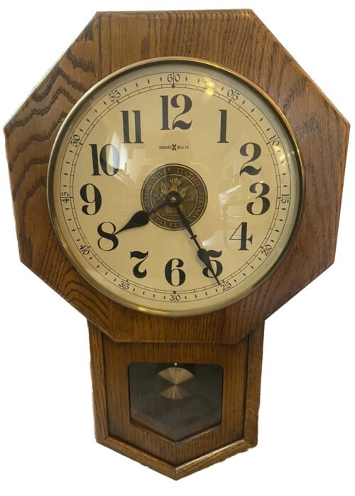 HOWARD MILLER VINTAGE WESTMINSTER CHIME OAK RARE TUFTS WALL CLOCK PENDULUM￼￼