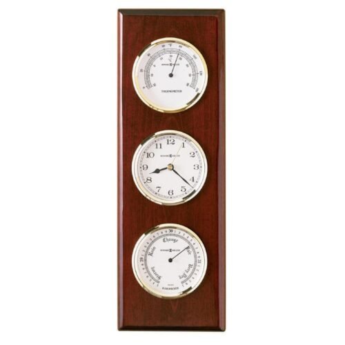Howard Miller Wall Clock Shore Station Soft-Ticking Noise Brown Rosewood Finish