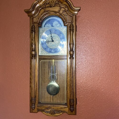 Howard Miller Wall Rothwell Clock 620-184 Golden Oak Quartz Dual-Chime
