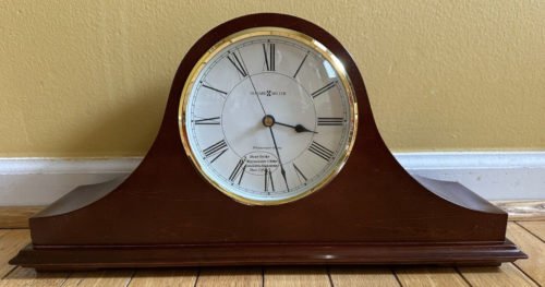 Howard Miller Westminster Chime Wooden Mantel Battery Operated Clock 635-101