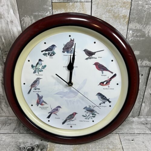 Howard Miller Wild Songbird Wall Clock Plastic Tested Working 625-217 Preowned