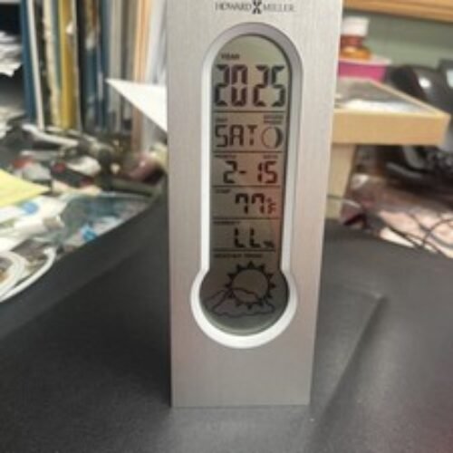 Howard Miller Wood Item 645-624 Vertical weather trend station alarm clock