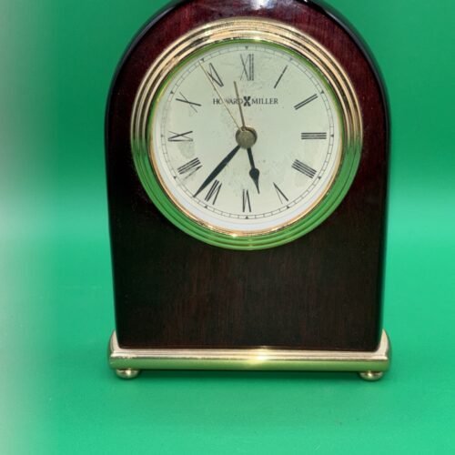 Howard Miller Wood Mahogany Finish Alarm Clock. Working Condition , S/N 613-487