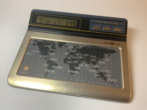 Howard Miller World Touch Time Alarm Desk Clock FREE SHIPPING