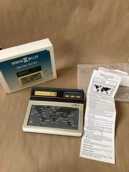 Howard Miller World Touch Time Alarm Desk Model 621-229 Quartz Clock Working