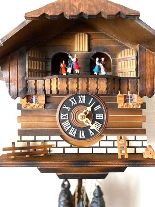 H. Rüttimann's Switzerland AMS Mechanical Musical Cuckoo Clock with Box