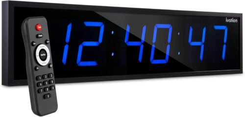 Huge 24" Inch Large Big Oversized Digital LED Clock with Stopwatch, Alarms, Coun