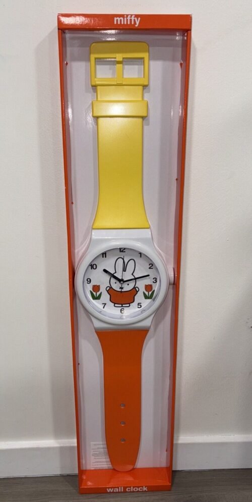 Huge Miffy White Rabbit Home Decor Unique Wristwatch Wall Clock Scratch 2
