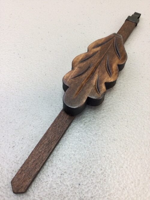 HUNTER STYLE CUCKOO CLOCK WOODEN LEAF PENDULUM ( 7-1/4” Long ) Medium Size, NEW