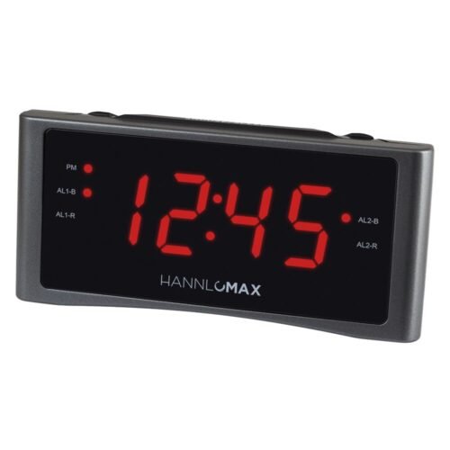 HX-151CR Alarm Clock Radio PLL AM/FM Radio Dual Alarm 1.2" Red LED Display AC...
