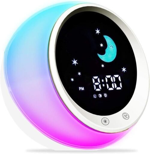 I·CODE Time to Wake Alarm Clock for Kids, Children's Sleep Trainer,Wake Up Light