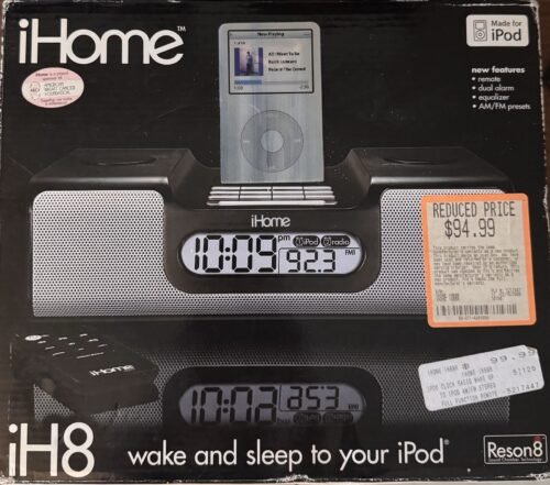 IHome Alarm Clock IH8 for 30 pin iPods