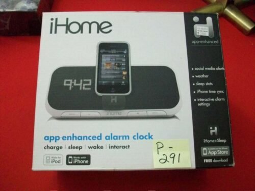 iHOME APP ENHANCED ALARM CLOCK SOCIAL MEDIA ALERTS,WEATHER,IPHONE TIME SYNC MORE