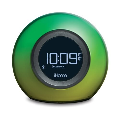 iHome Bluetooth Alarm Clock Radio with Color Changing Light and USB Charging