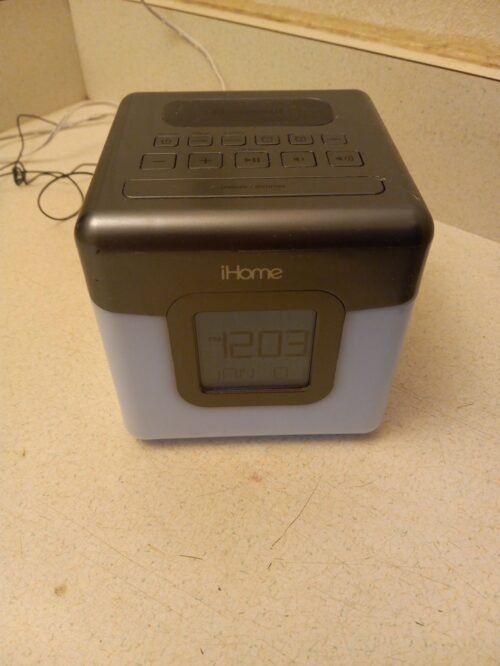 iHome Bluetooth Alarm Speaker Clock - Color Changing Cube - Model iBT28 TESTED