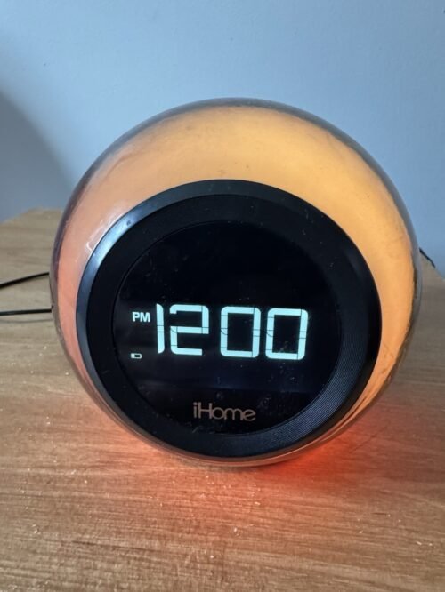 iHome Bluetooth Color Changing Dual Alarm Clock + USB Charging Tested Working