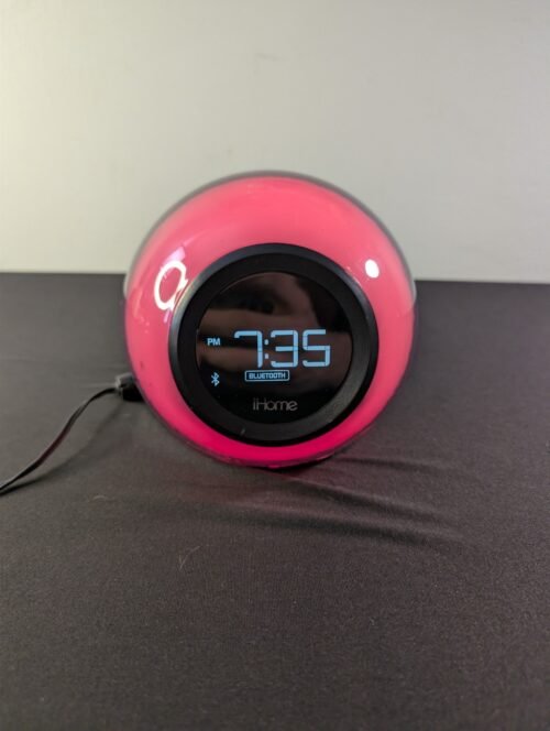 iHome Bluetooth Color Changing Dual Alarm Clock + USB Charging Tested Working