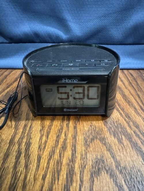 iHome bluetooth speaker clock model iBT230 color black Tested Works.