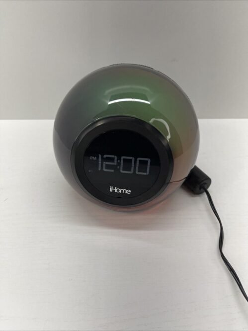 iHome Color Changing Dual Alarm Clock USB Charging FM IBT29 Bluetooth Tested