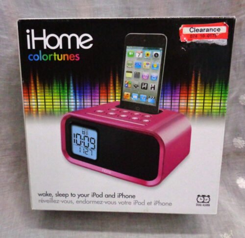 iHome colortunes iH22PV wake sleep to your iPod iPhone Docking DUAL ALARM CLOCK