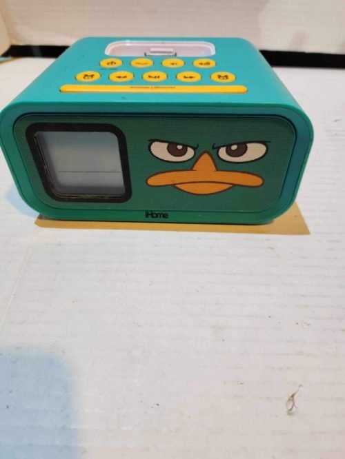 iHome DF-H22 Alarm Clock For Kids Disney's Phineas and Ferb 30-Pin iPod Speaker