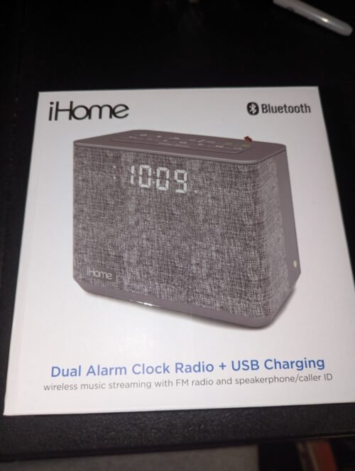 iHome Dual Alarm Bluetooth Clock Radio w/ USB Charging/Caller ID IBT232GX SEALED