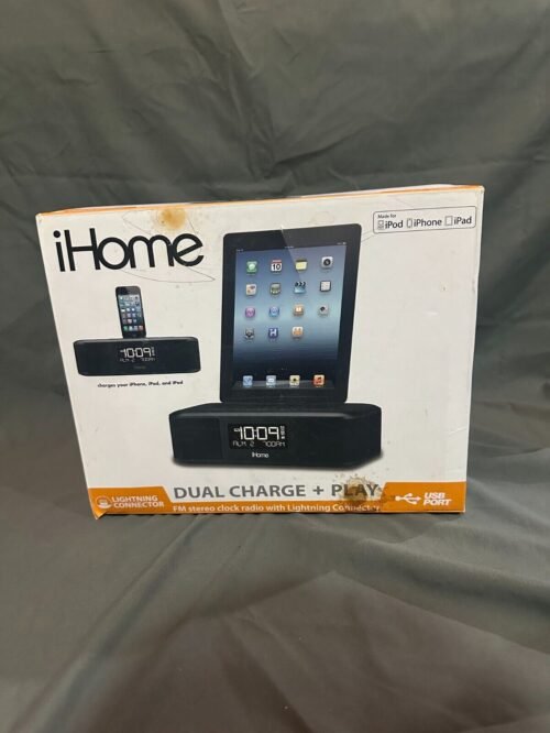 iHome Dual Charging + Play FM Stereo Clock radio with lighting connector
