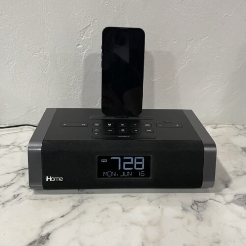 iHome Dual Charging Stereo FM Alarm Clock Model iDL45 Lightning Dock Charger Inc