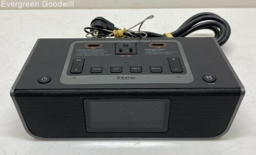 iHome HBH34 Triple Display Bluetooth Alarm Clock Speakerphone Dual USB Charging