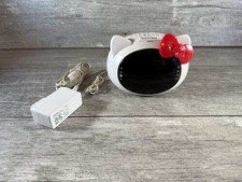 iHome Hello Kitty Dual Alarm Clock with Bluetooth Speaker & Radio Si-B62 Tested
