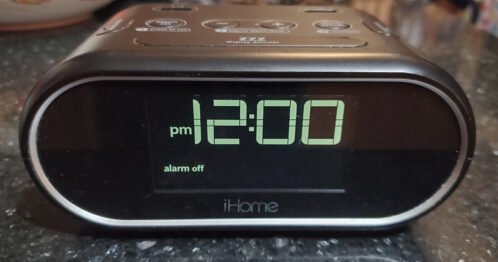 IHome HIH33 clock LCD Triple Display Alarm Clock With Dual USB Charging