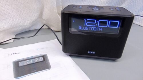 iHOME iAVS16 Bluetooth Speaker Alarm Clock AC adapter & Manual Alexa Compatible
