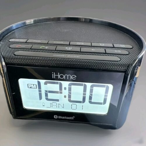 iHome iBT230 Bluetooth Alarm Clock Radio Speaker Black