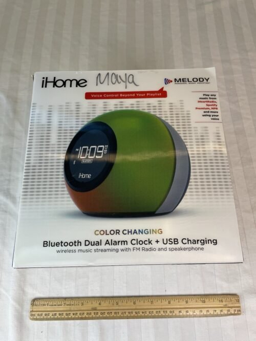 iHome iBT29 Bluetooth Color Changing Dual Alarm Clock AM/FM USB w/ Voice Control