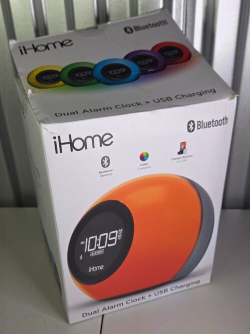 iHome iBT29 Bluetooth Color Changing Dual Alarm Clock FM Radio New - Open Box