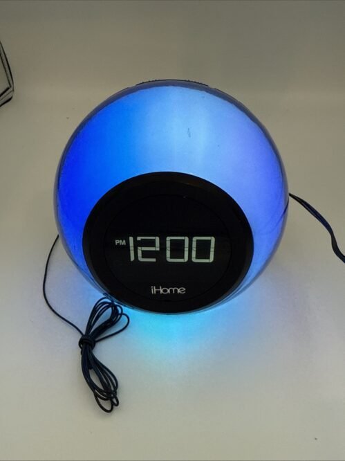 iHome iBT29 Bluetooth Color Changing Dual Alarm Clock Radio w/ Power Adapter