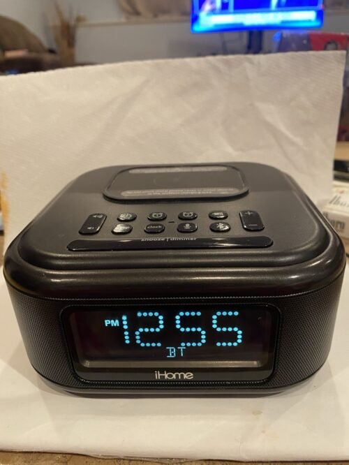iHome iBTW23 Wireless Charging Bluetooth Alarm Clock Tested Works CLEAN