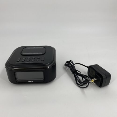 iHome iBTW23 Wireless Charging Bluetooth Alarm Clock with Speakerphone USB Works