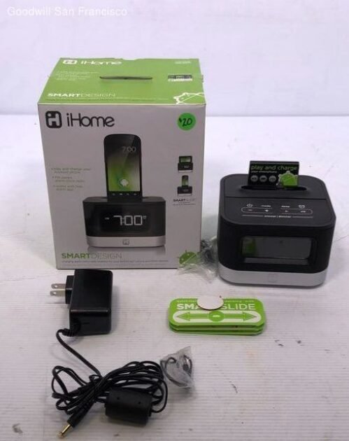 iHome iC50 FM Stereo Alarm Clock Radio Dock for Android Phones USB Charging