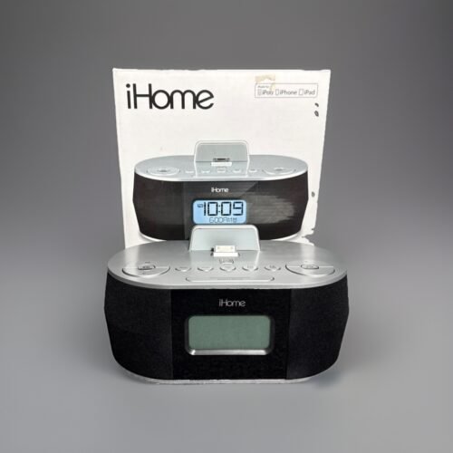 iHome iD38 Clock Radio App Stereo System Dual Alarm FM Charger Tested/Working