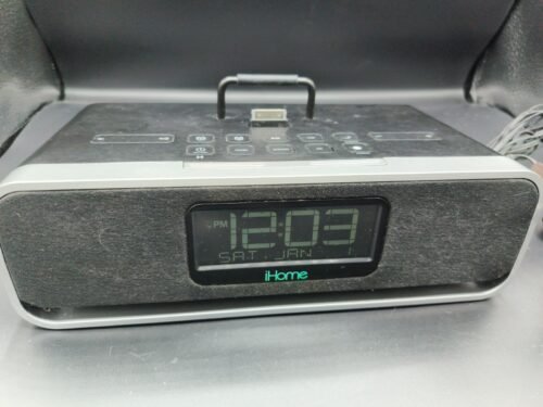 iHome iD91 Dual Alarm Clock Stereo FM Radio - Black