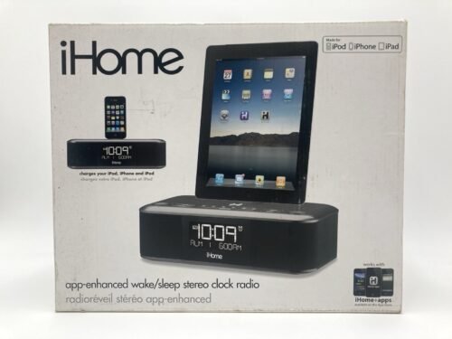 iHome iD95GZ Stereo Dual Alarm FM Clock Radio iPad/iPod/iPhone NEW IN BOX