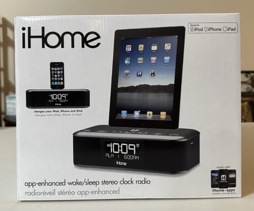 iHome iD95GZ Stereo Dual Alarm FM Clock Radio iPad/iPod/iPhone **NEW IN BOX**