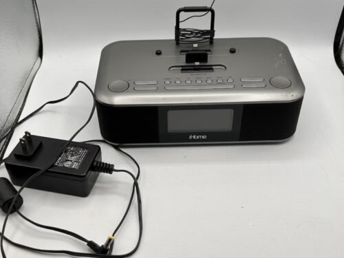 iHome iDL100 Lightning Dock Triple Charging FM Clock Radio with USB Charge/Play