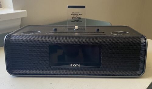 iHome iDL43B Dual Charging Stereo FM Clock Radio w/ Lightning Dock NO Charger