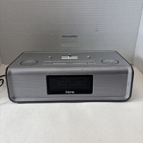 iHome IDL43 Clock Radio w/ Dock For iPad iPhone iPod USB Port 3.5mm Aux-in Works