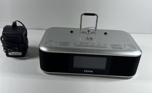 iHome IDL95 Lightning Dock — FM Stereo Alarm Clock with Dual Charge + Play
